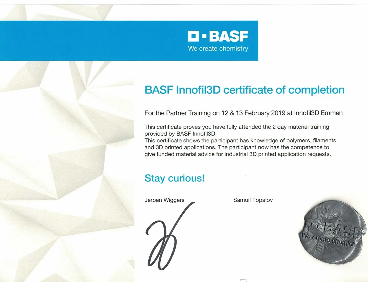BASF Innofil3D: обучение по материали, Самуил Топалов