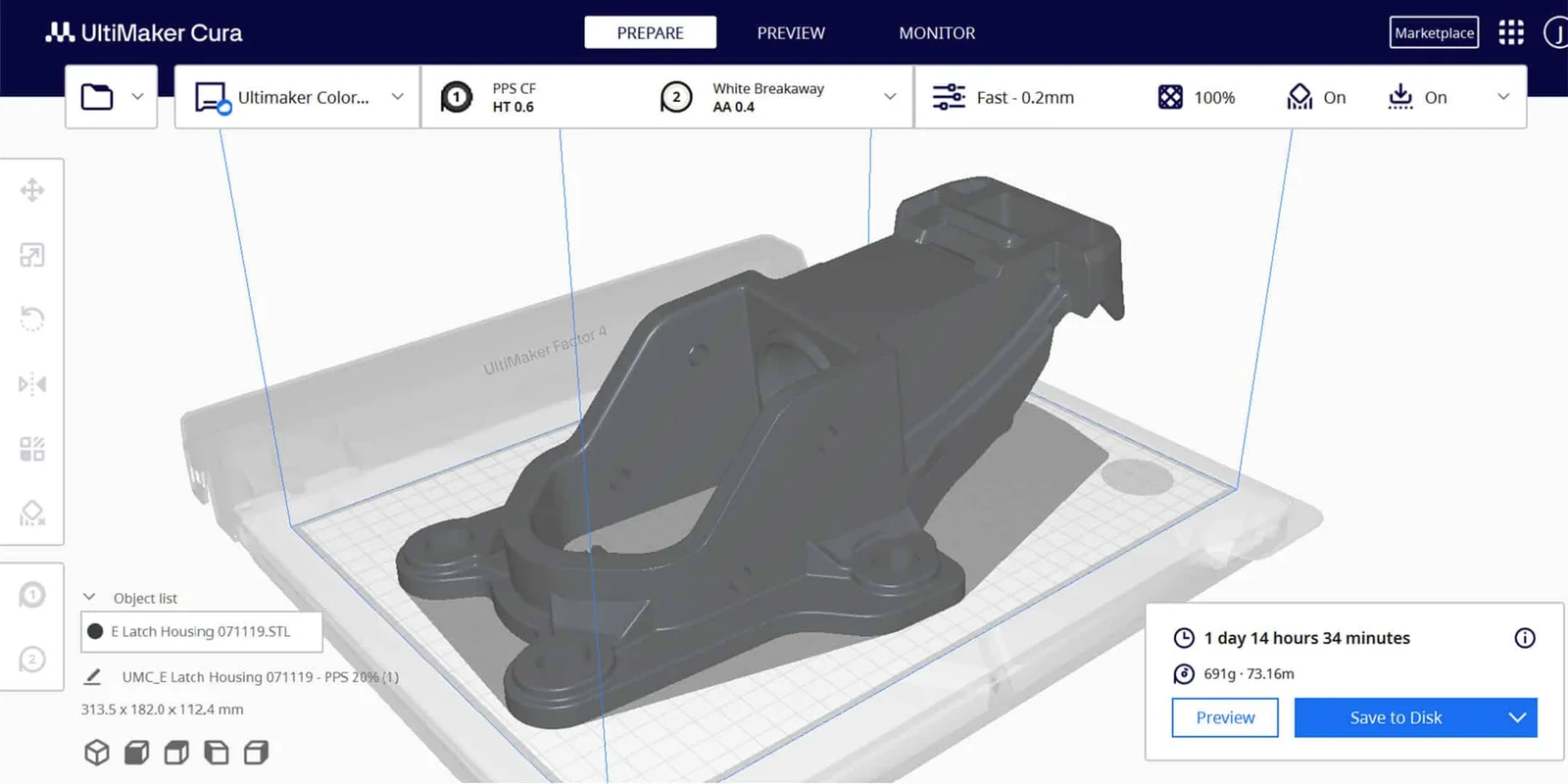 Индустриално 3D принтиране с PPS CF – най-новият материал от UltiMaker